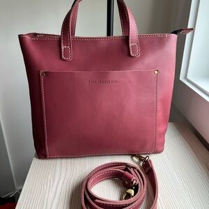 🌷Guava Med Zip Crossbody Tote - Portland Leather